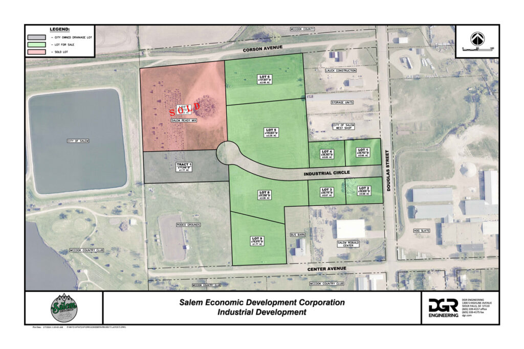 SALEM-INDUSTRIAL-PARK---LOT-LAYOUT-Web Salem industrial development map showing available lots.