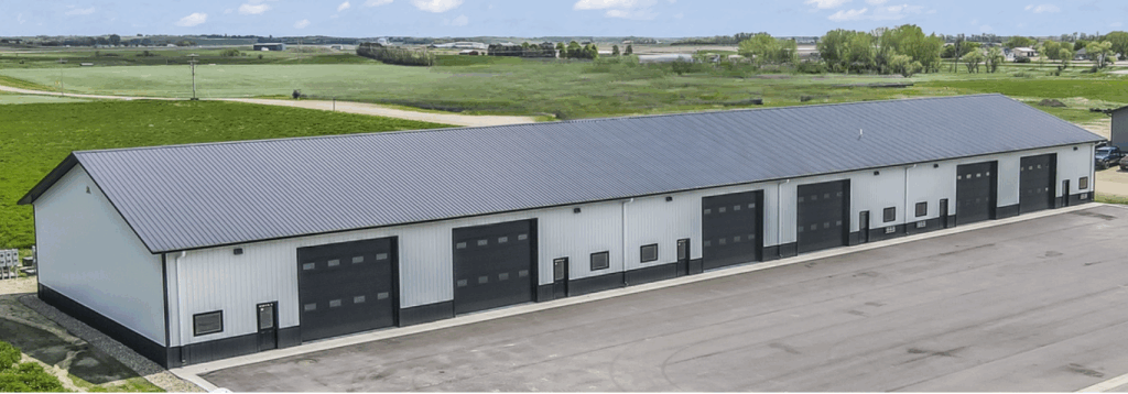 Large industrial warehouse in rural setting